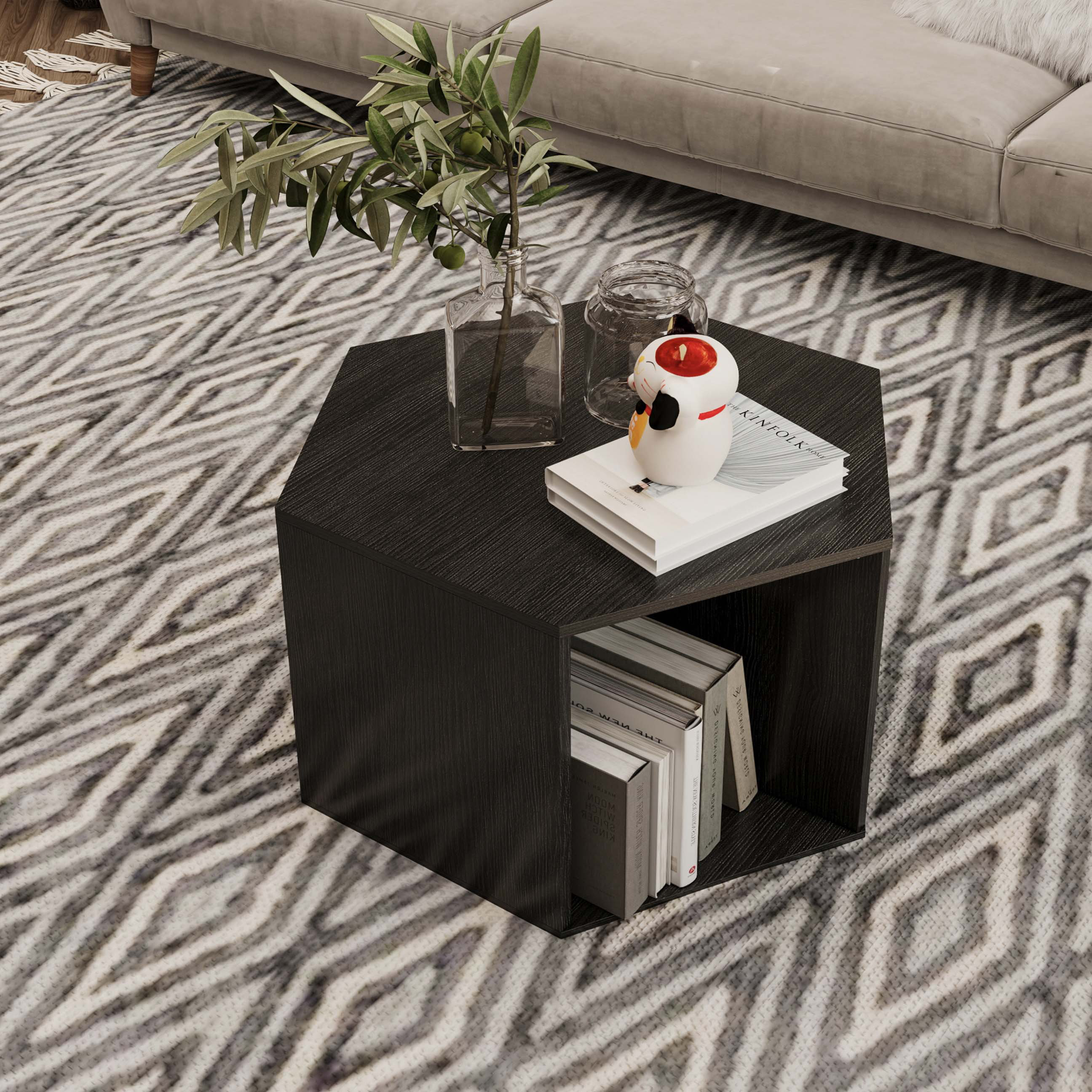 Ebern Designs Hexagonal Coffee Table,Cocktail table,Living room table ...