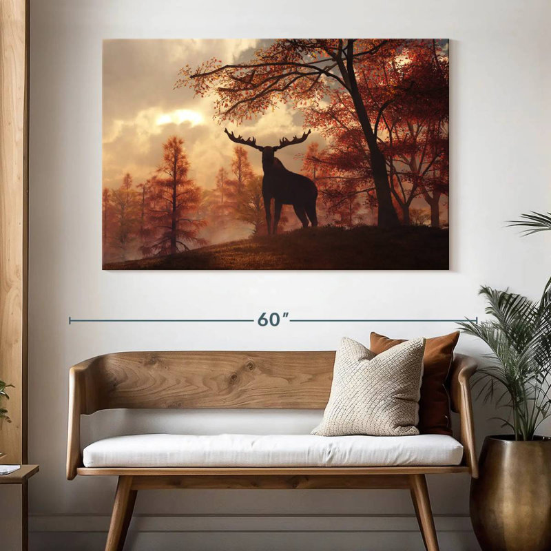 Brampt Autumn Moose, 34" H x 51" W