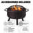 24Inch Wood Burning Fire Pit With Grill & Lid