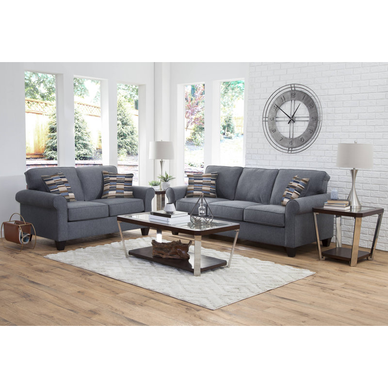 Max Round Arms Loveseat, 36"H x 82"W x 37"D