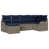 Structure grise / coussin bleu marine est en rupture de stock