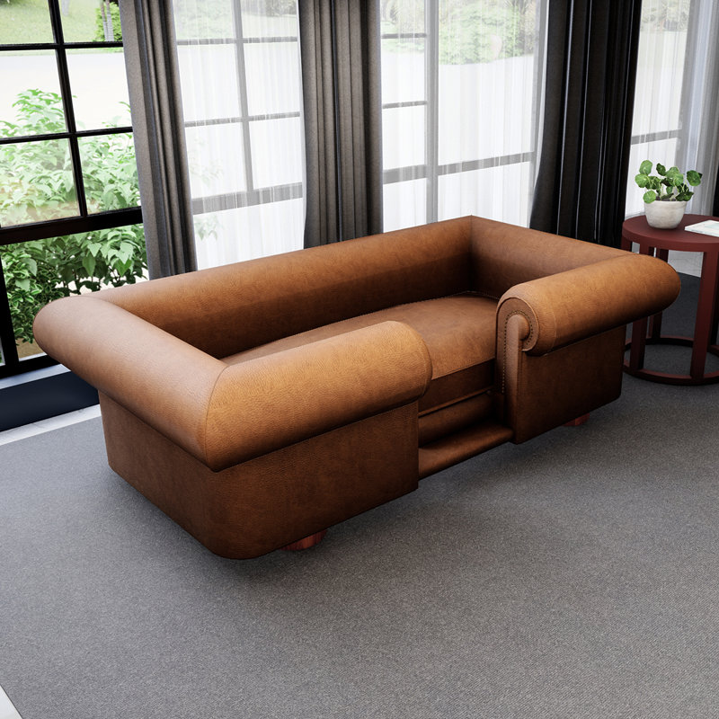 Cromwell Faux Leather Pet Bed, Tan, 11.8cm H x 31.1cm W x 27.2cm D, Extra Small (0-5kg)