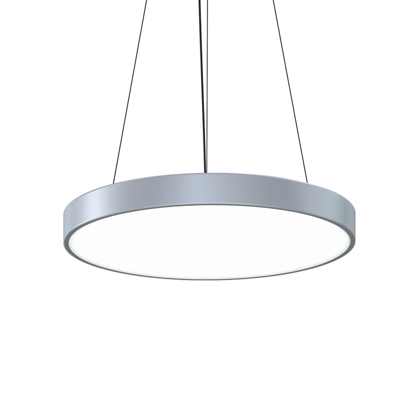 Pi 1 - Light LED Pendant, 2.25" H x 23.75" W x 23.75" D, 3500K, Bright Satin Aluminum