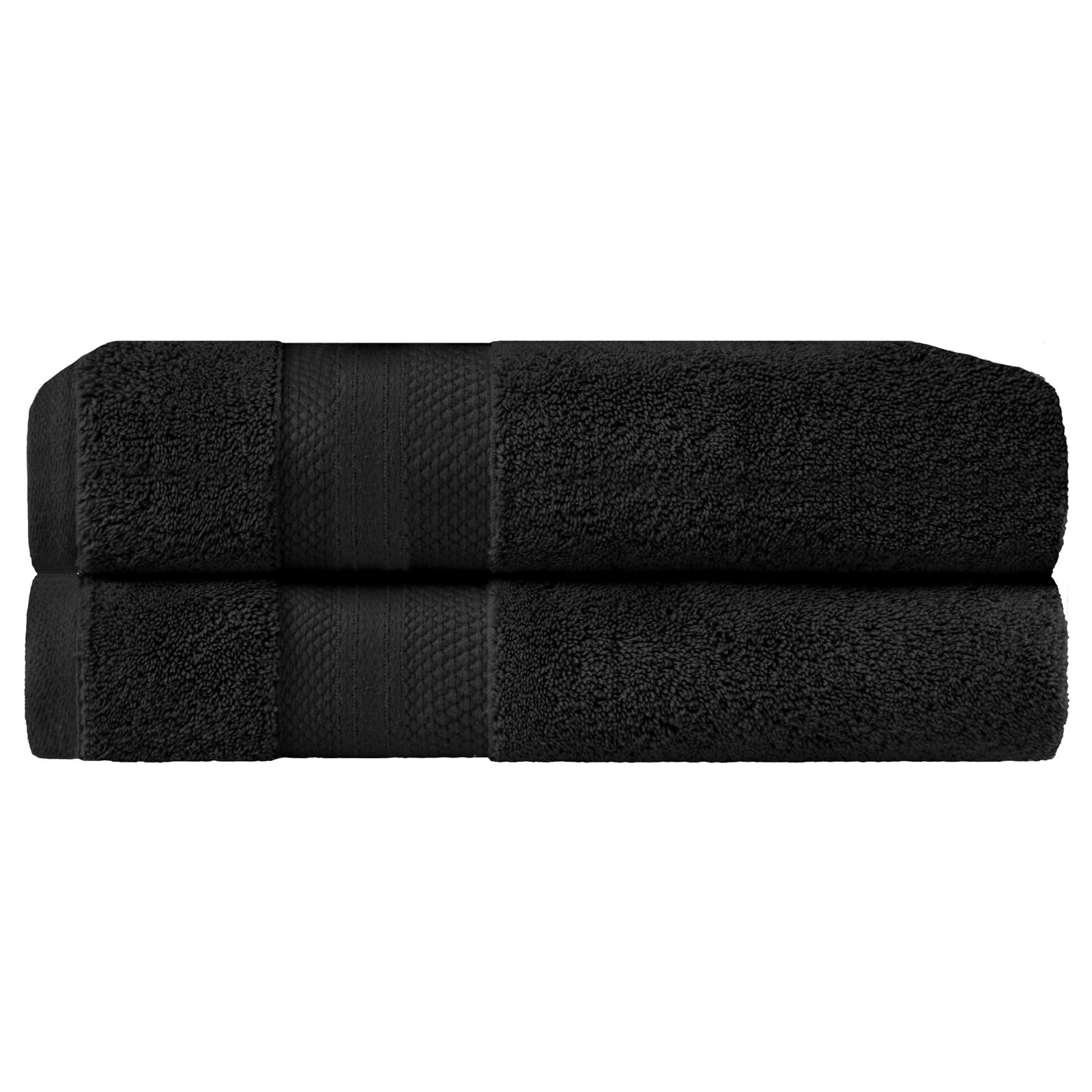 Finnian Ultra-Plush Heavyweight, 100% Turkish Towel Collection, Black, Bath Sheets - 2 Pack