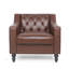 Fauteuil club contemporain capitonné avec coutures en losanges élégantes et pieds en bois de bouleau durable pour les espaces de vie modernes-91125176
