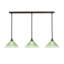 Luminaire suspendu linéaire sur pied 3 lumières avec verre cristal-32465722-32465725-32465730