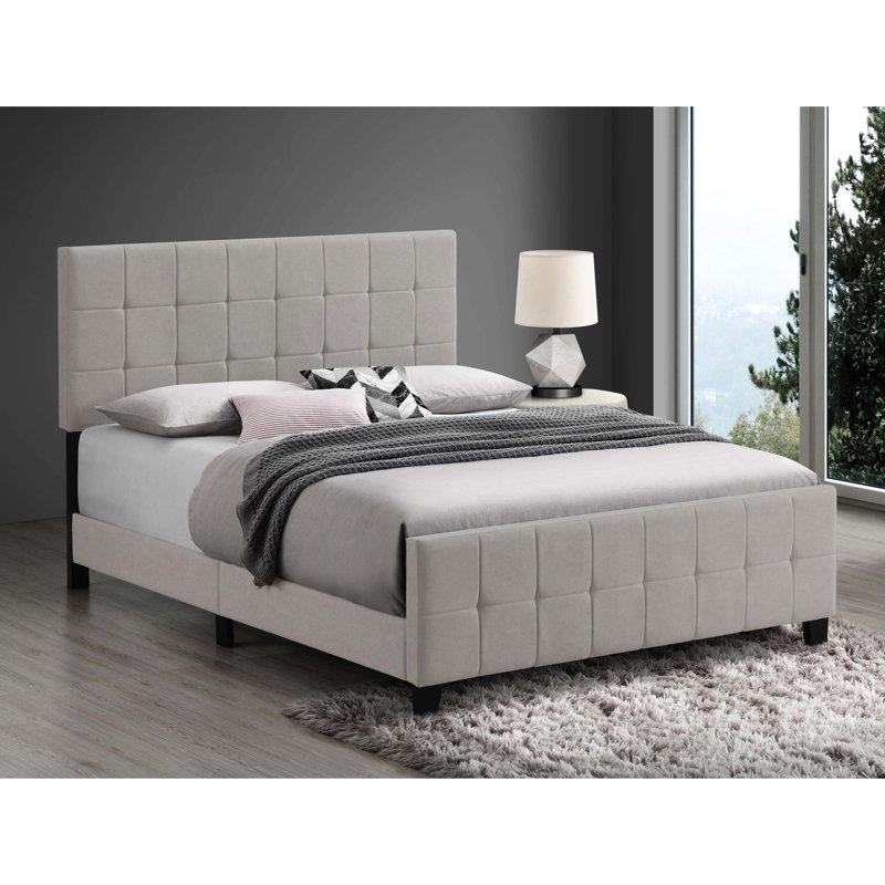 Lit tapissier beige Eastern King