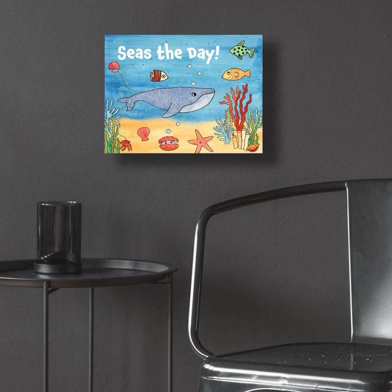  «Cute Sea Creatures 2» par Alicia Longley, art mural en verre acrylique, 16 po x 12 po