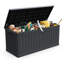 Grande boîte de rangement pour terrasse de 260 gallons pour mobilier de patio