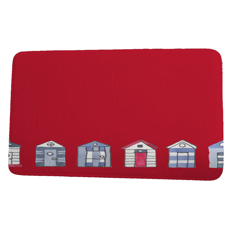 Tapis de bain Donahue, l 21 po x L 34 po, Rouge