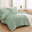 Andency Oversized Queen Comforter Set 7 Piece Ivory - Bed in a Bag Oversized Queen Boho Lightweight Fluffy Tufted Bedding Sets with Comforter, Sheets, Pillowcases & Shams-124621813-124621815