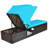 Cieran Outdoor Wicker Chaise Lounge , Cushion Included