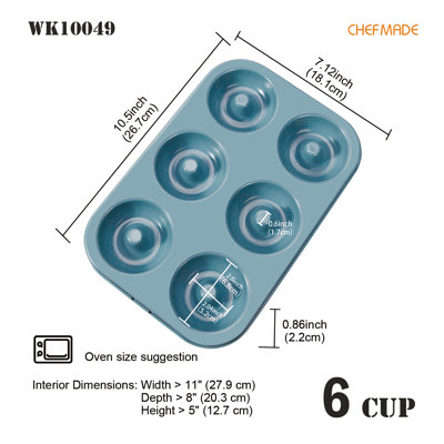 Chefmade 6 Cups Non-stick Donut Pan