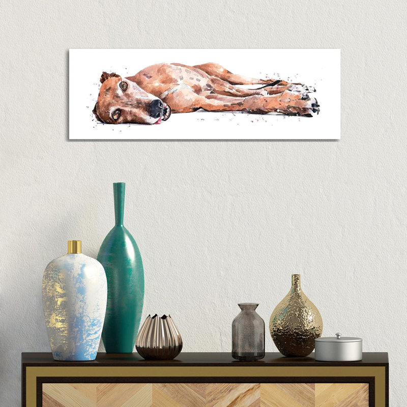 Greyhound - Wrapped Canvas Panoramic Painting