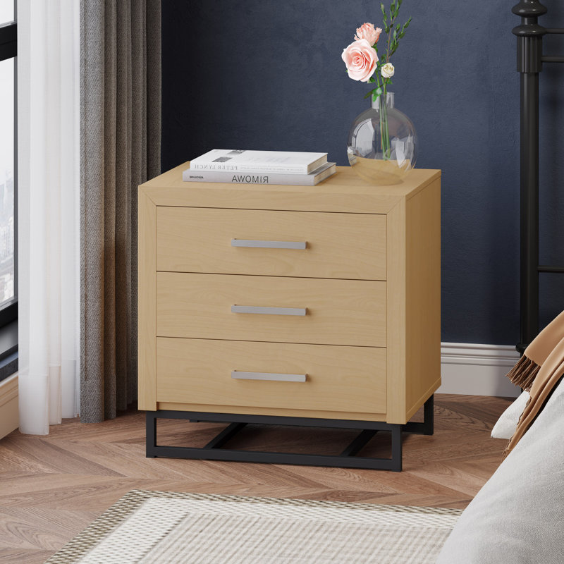 Commode 3 tiroirs, Naturel