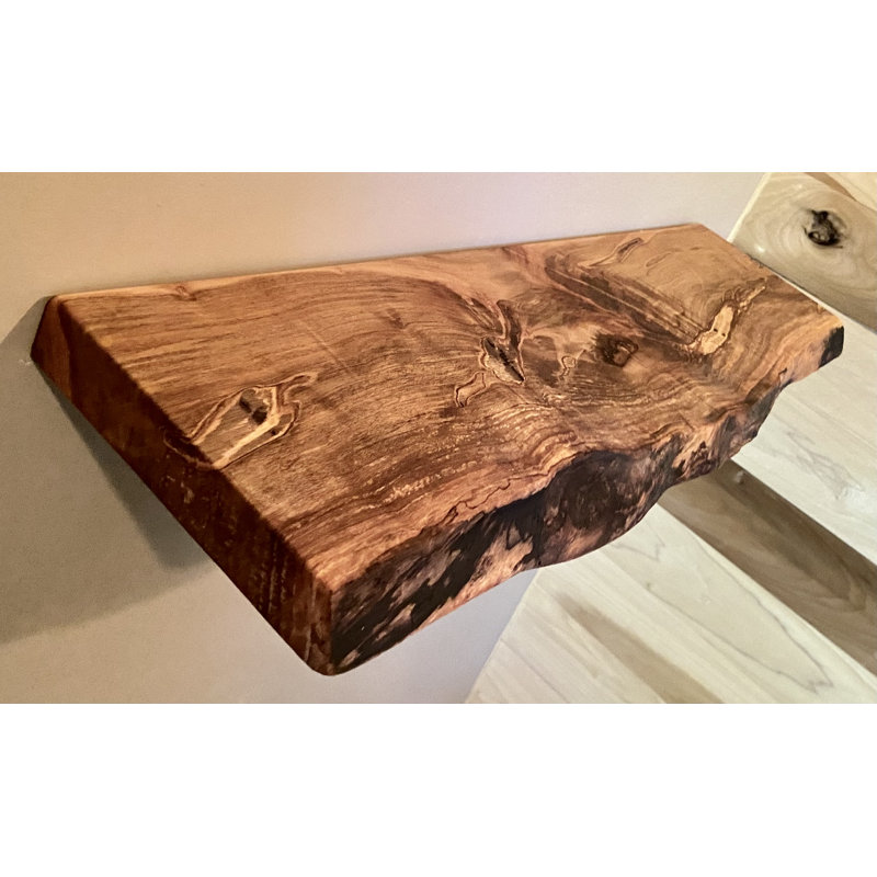 Tablette flottante en érable massif, H 2 po x l 18 po x P 12 po