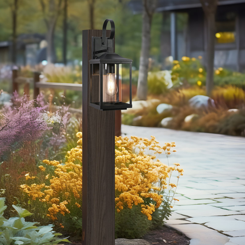 Emsley 17”H Black Outdoor Wall Light