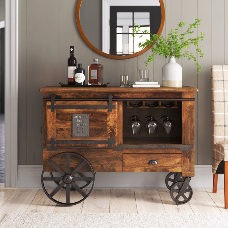 Chariot-bar à deux portes et un tiroir Ramer