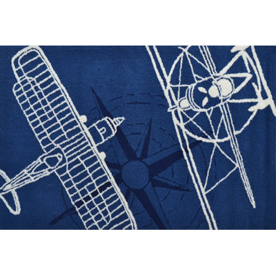 Outline Plane Navy Size 4.7X7.7