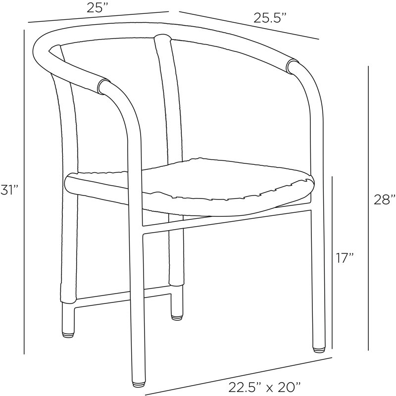 Feller Outdoor Dining Armchair