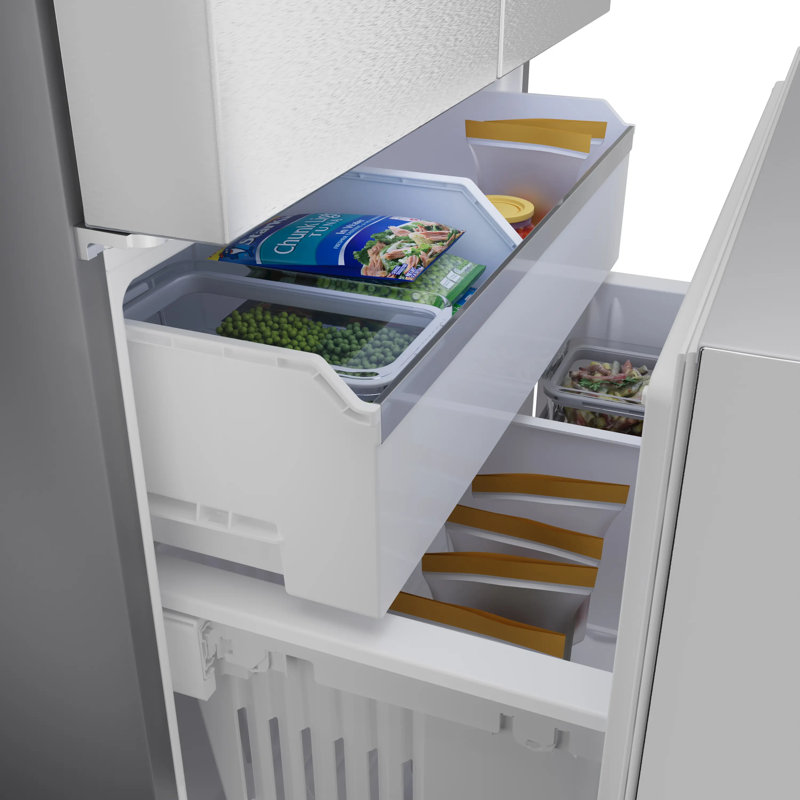 Free-Standing Fridge-Freezer, Stainless Steel