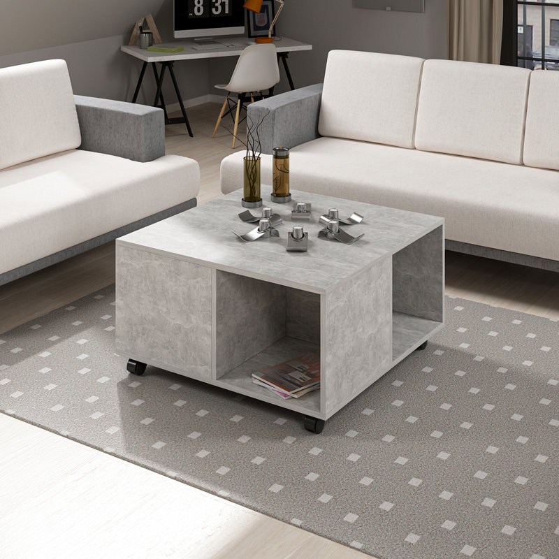 Fergal Coffee Table With Storage Space, Grey