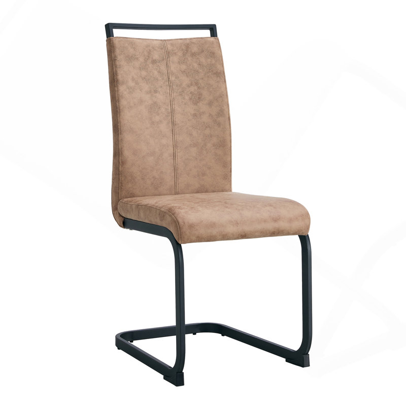 Chaises de salle à manger, chaise d'appoint rembourrée à haut dossier en tissu Tech