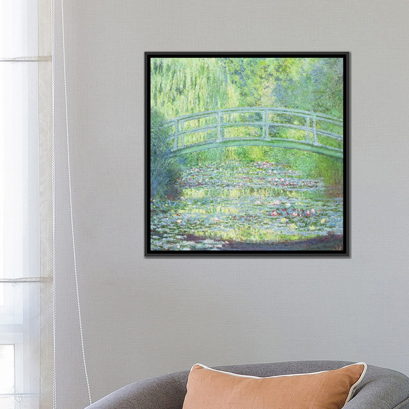 «The Waterlily Pond with the Japanese Bridge», reproduction d'art sur toile tendue, H 12 po x l 12 po x P 1,5 po