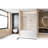 60 - Inch High Single Sliding Shower Door 56 Inches Wide, 6mm Clear Tempered Glass With Shatter Film, Stainless Steel Track And Handle In Brushed Nickel Finish, Good For Bathroom Use, Silent Smooth