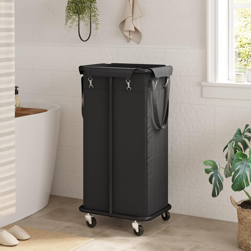 100L Rolling Laundry Hamper With Wheels Large Laundry Basket Organizer Laundry Cart With Steel Frame And Removable Bag Foldable Tall Dirty Clothes Hamper Dorm Room Storage For Bedroom