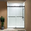 Porte de douche coulissante double sans cadre de 56 à 60 po x H 76 po avec verre trempé transparent de 5/16 po (8 mm)-71531948