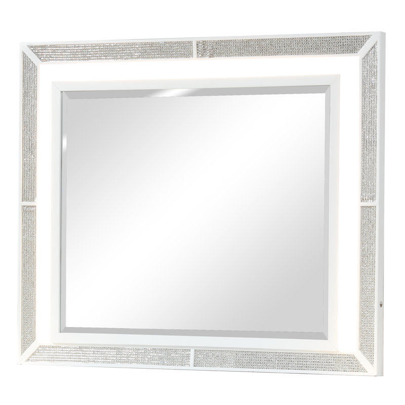 Flat Dresser Mirror, White