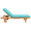 Chaise longue simple inclinable en eucalyptus avec coussins 78,70 po Jivera-344942716-352758284