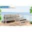 Canapé modulaire d'extérieur en aluminium 79,03 po avec coussins Sunbrella® Siebeld