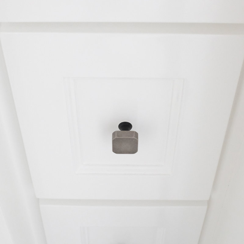 Mod Square Knob, Matte Black/Weathered Nickel