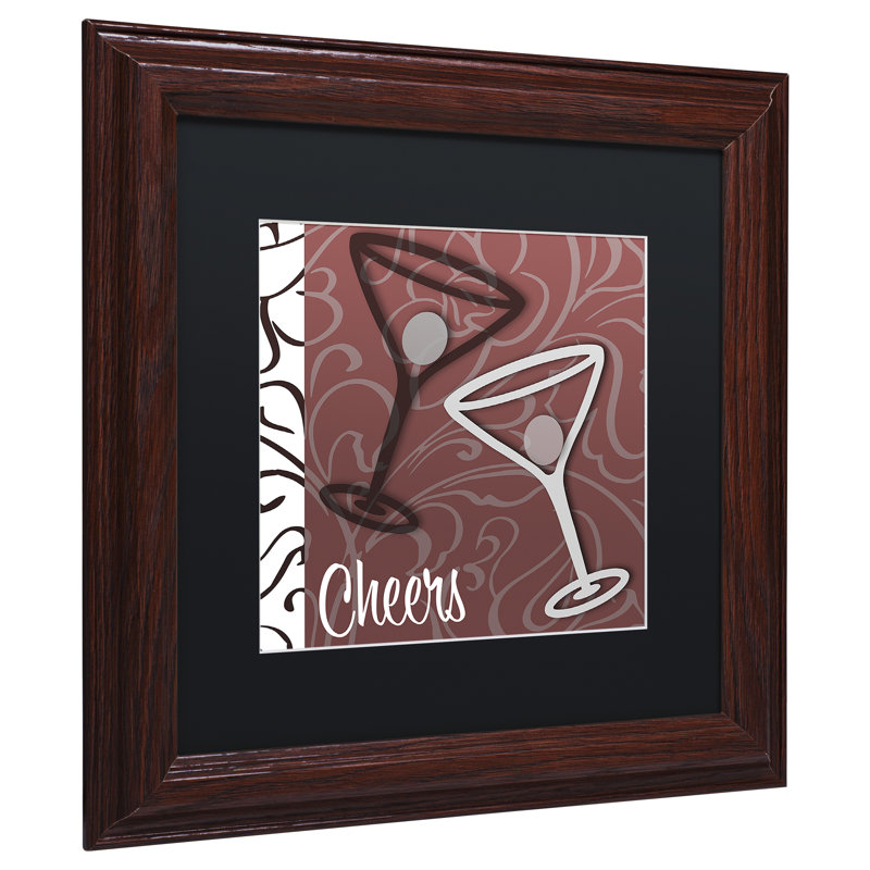 Jadaya «Cheers I», impression encadrée, H 11 po x l 14 po x P 0,5 po, Noir