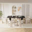 Ensemble de salle à manger à double piédestal avec chaises-1311053354-1311053359
