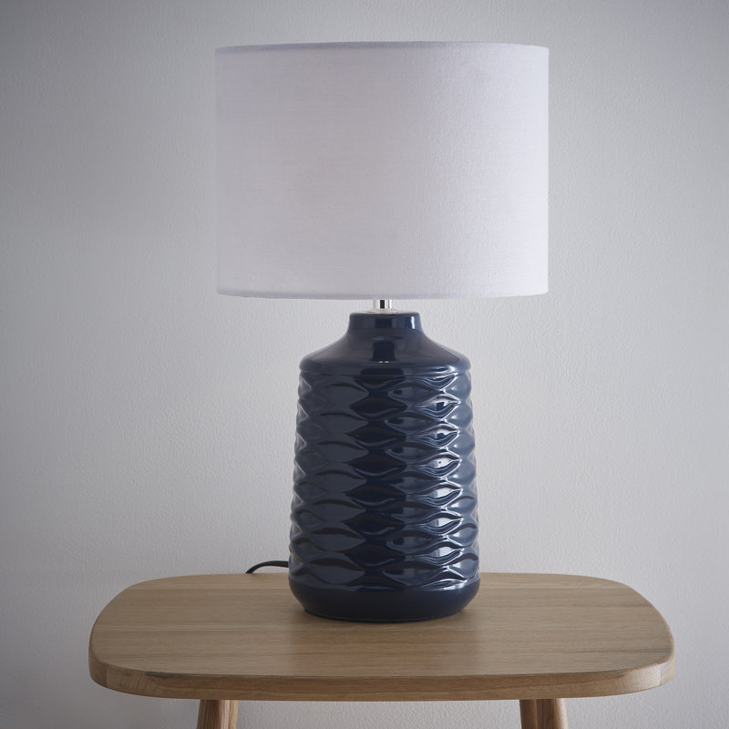 Burce Ceramic Table Lamp, Blue
