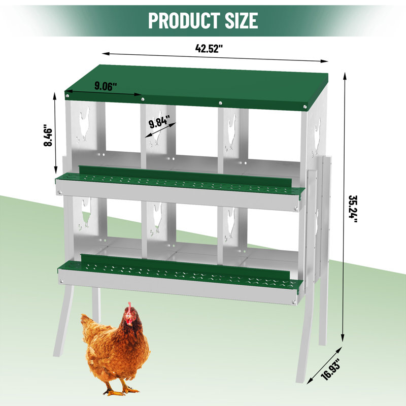 Chicken Egg Incubator, 89.5cm H x 81.5cm W x 43cm D, Green