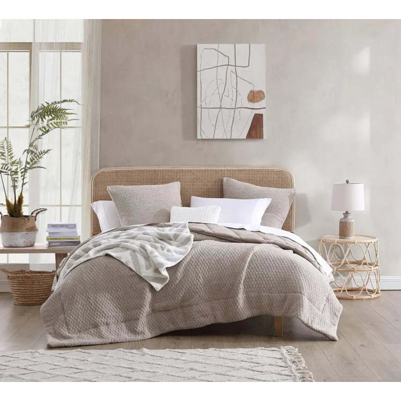 Tulum Throw Blanket, Cloud Gray/Off White Geometric