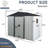 Outdoor Metal Storage Shed 8Ft X 4Ft. White And Black. Galvanized Steel For Durability. Tilted Roof & Lockable Door. Comes With Foundation Perks 4Ft Backyard, Patio, Lawn. Construction. With Benefits-126198088
