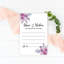 Lavande, aquarelle, fleurs, conseils de mariage et vœux de livres d'invités pour les mariés, paquet de 56