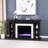 Shilpa Color Changing Fireplace with Bookcase