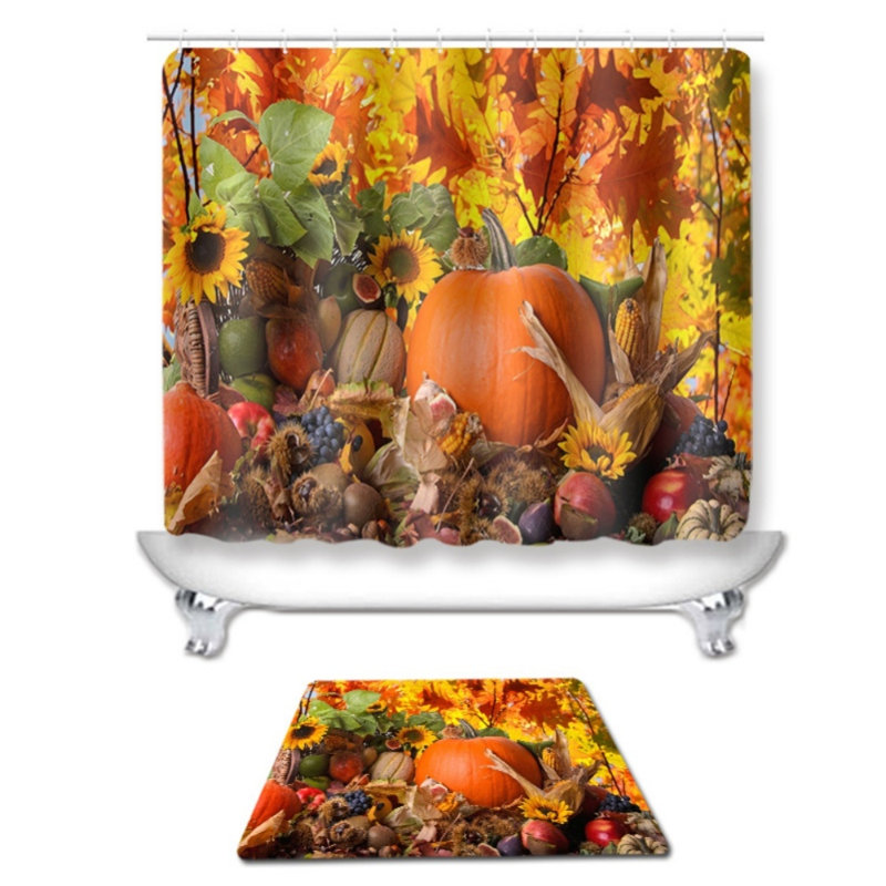 Shower Curtain with Hooks Included