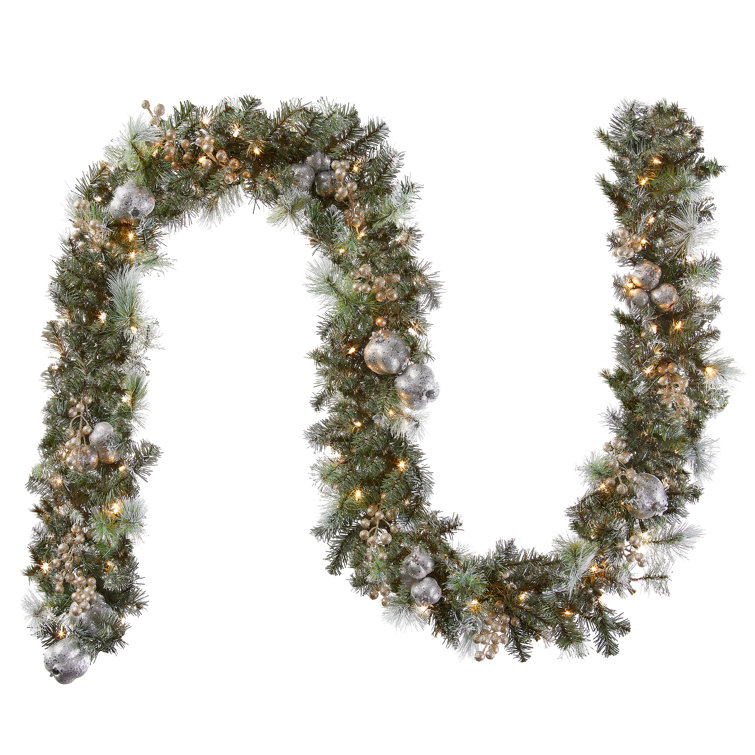 108'' in. Lighted Faux Pine Garland