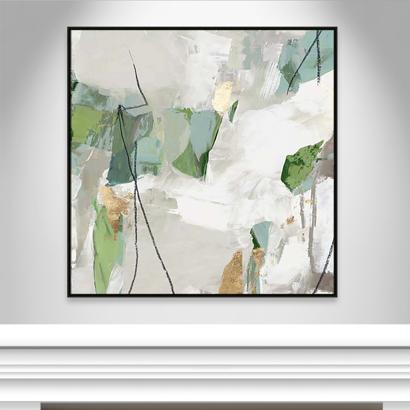 Enchanted Emerald I by Tom Reeves Print, Espresso Floater Framed, 46.5" H x 46.5" W x 2" D