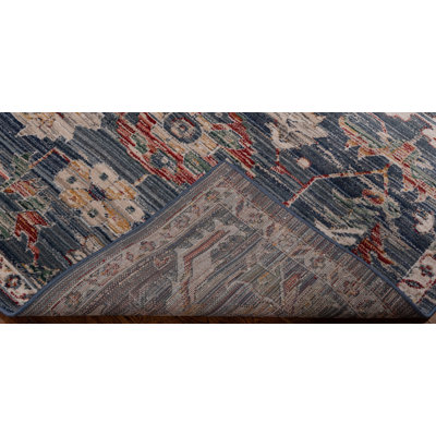 Oriental Machine-Made Blue Area Rug