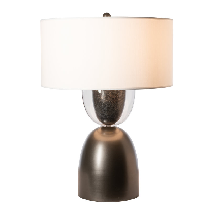 Union Table Lamp, Dark Smoke, Clear Steel