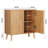 31.1" Sideboard Buffet Cabinet With Solid Wood Legs & Double Curved Fluted Door-399043917