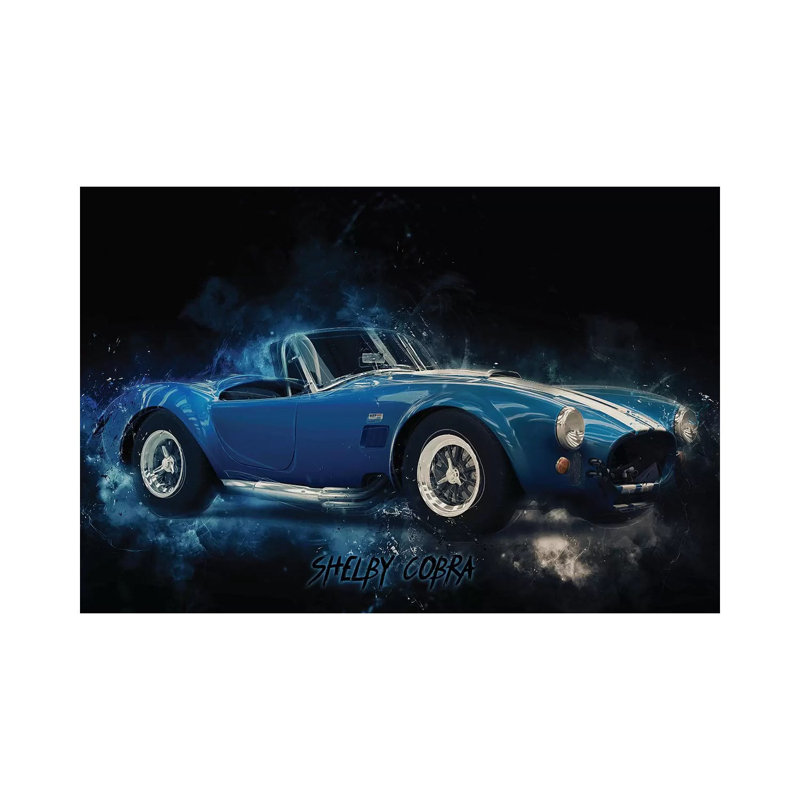Shelby Cobra par Durro Art - impression sur toile tendue, H 8 po x l 12 po x P 0,75 po